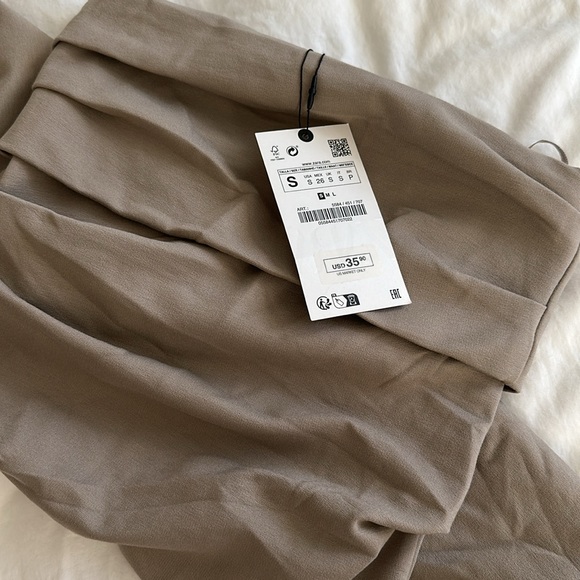 ZARA Tan Strapless Dress - Picture 4 of 4